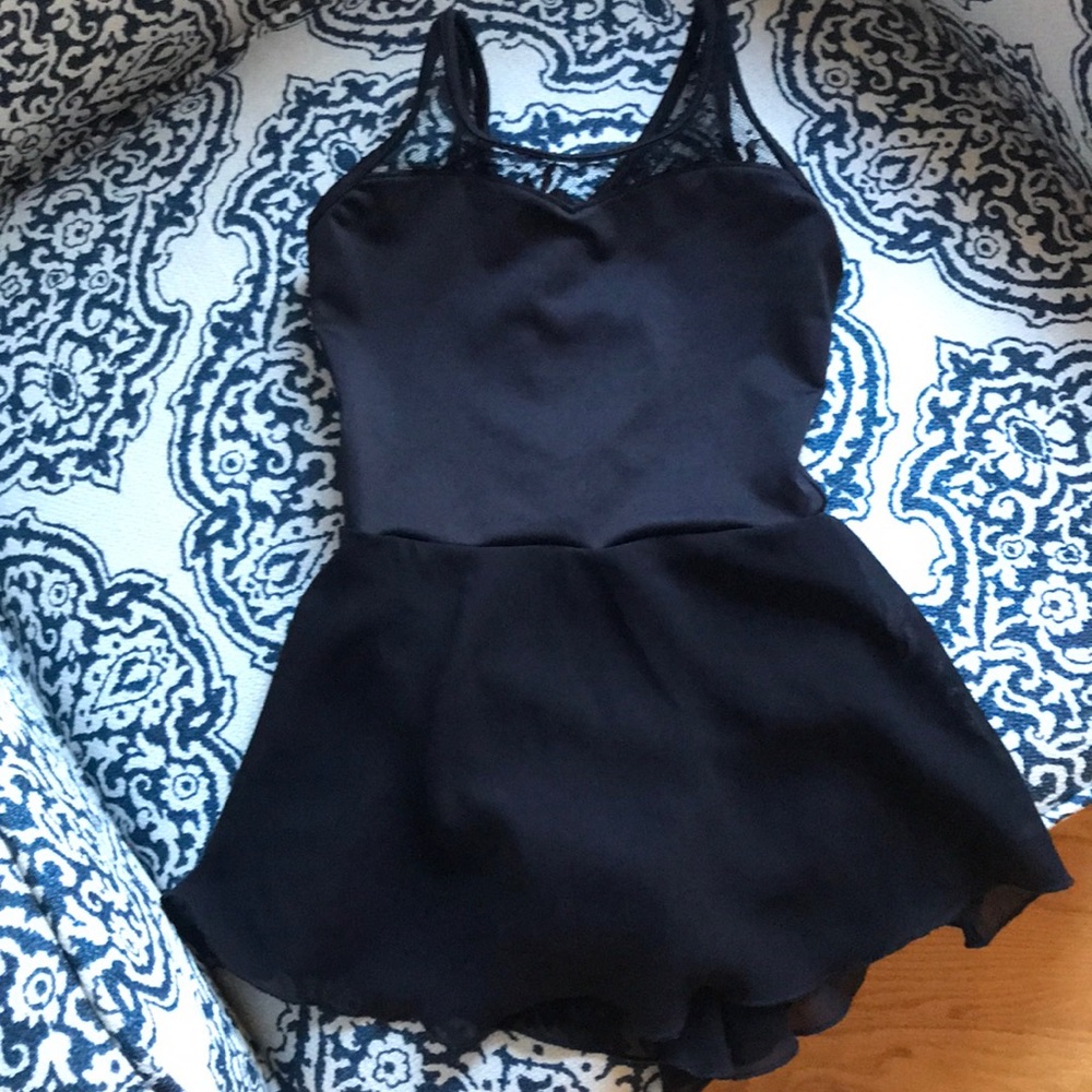 Girls leotard.  Lace trim.